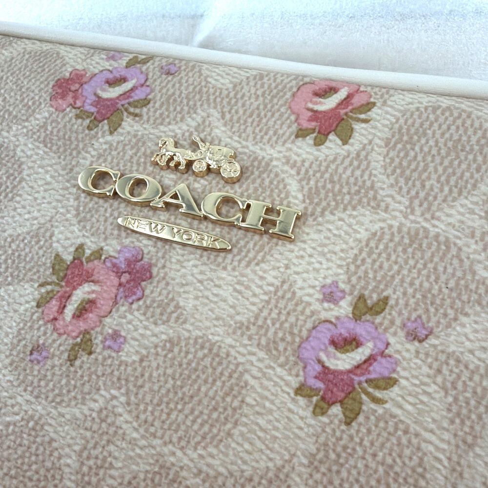 Coach Gold Sand Multi Floral Print In Signature Canvas Mini Jamie Camera Bag - Picture 4 of 12